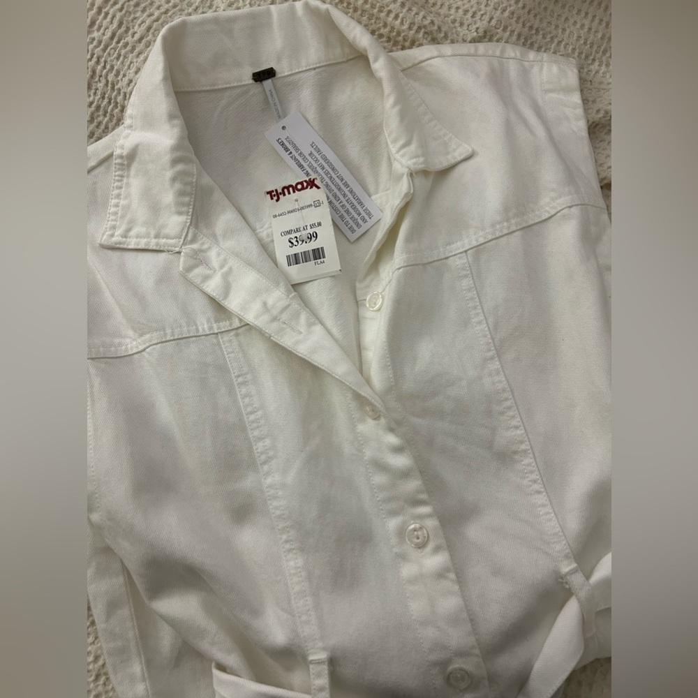 YFB White Button Down Dress